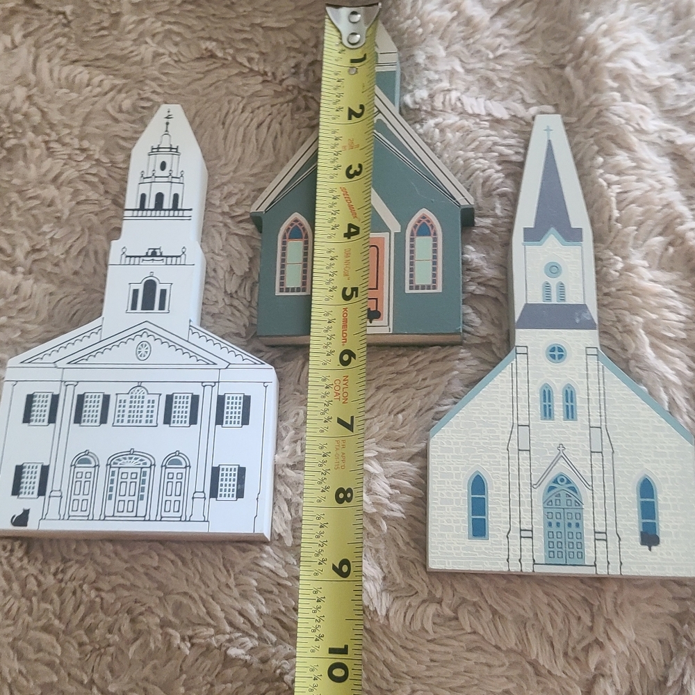Cat's Meow Decorative Wooden Church Set Of 3 - Picture 10 of 11
